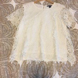 White lace top EUC